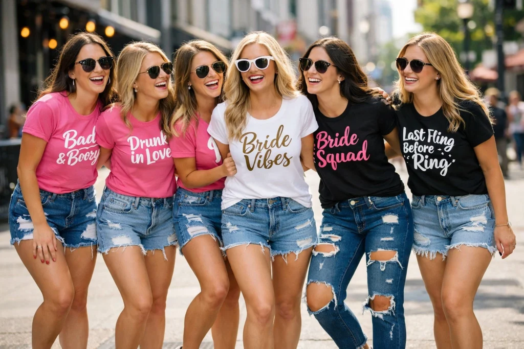 Matching Custom Tee and Denim Uniform