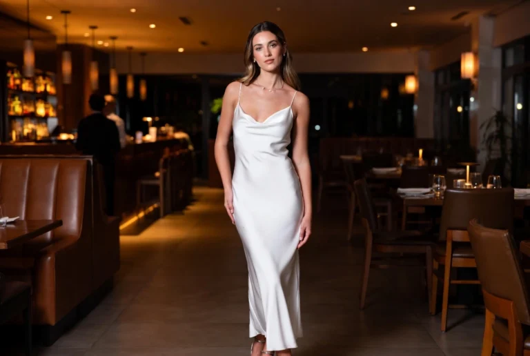 The Silky White Slip Dress