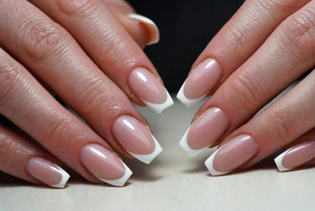 Classic French Manicure Elegance
