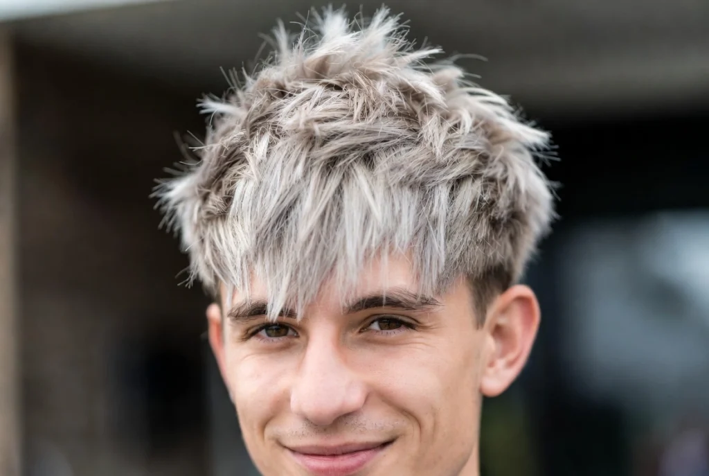 Messy Blonde Quiff Character