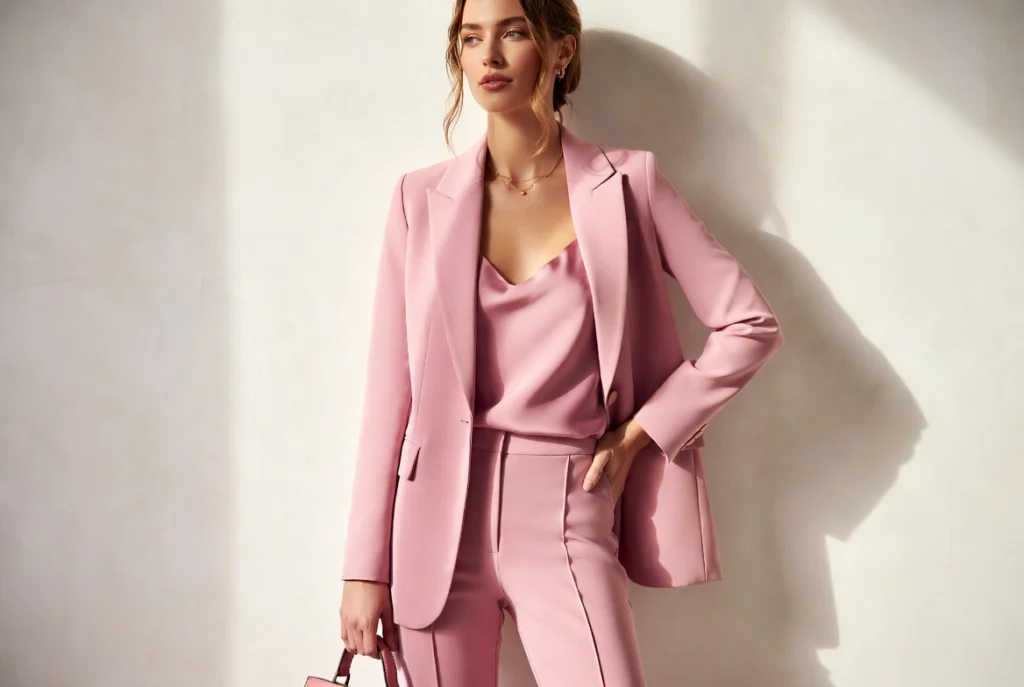 Soft Pink Suit Sophistication