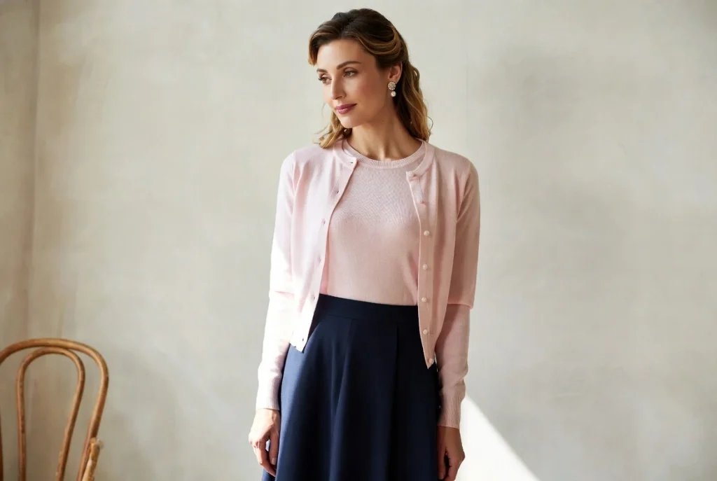 Wool Skirt and Cashmere Twin Set