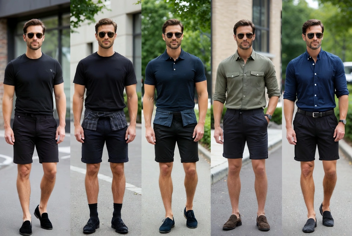 23+ Trendy Black Shorts Outfit Men Ideas for Ultimate Style