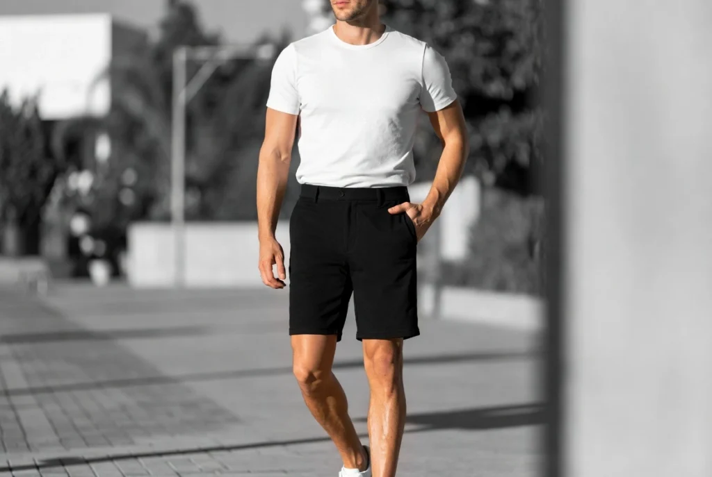 Classic Black Shorts and White Tee Foundation