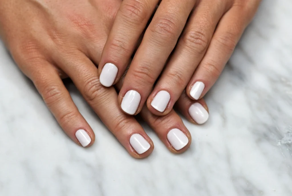 Clean White Nails