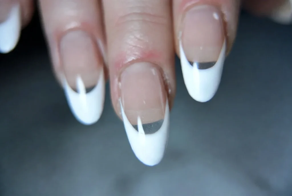 Minimalist French Tips with Negative Space