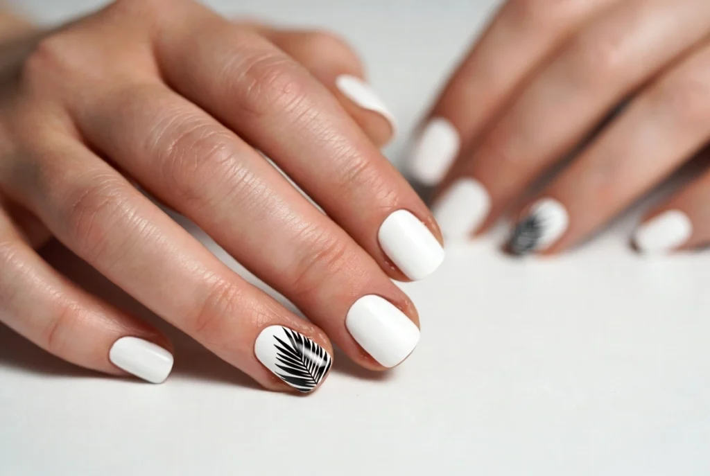 Monochrome Palms and Botanical Silhouettes