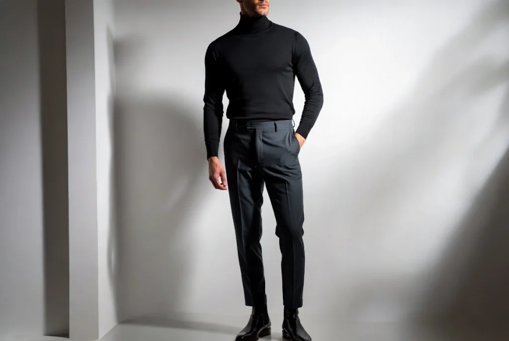 The Turtleneck and Tailored Trousers Outfit