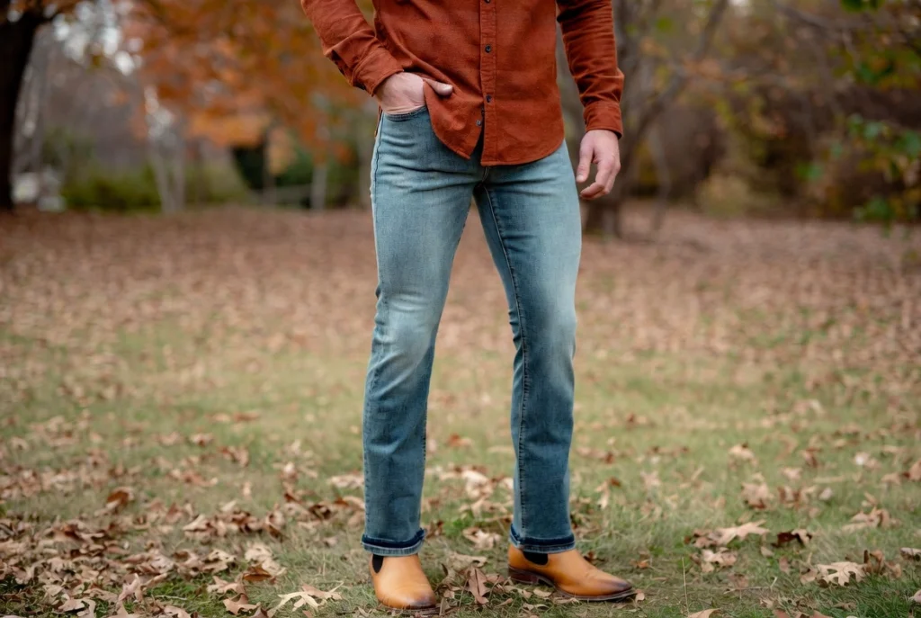 Bootcut Jeans and Leather Chelsea Boots Vintage Revival Confidence
