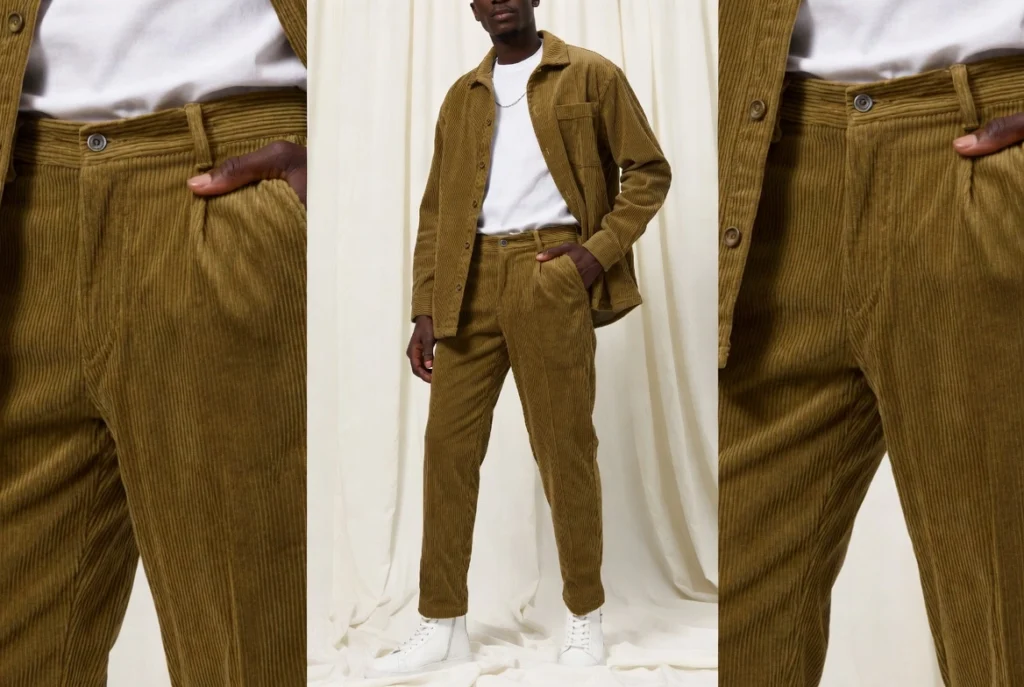 Corduroy Shirt With Corduroy Trousers Tonal Co-Ord Statement