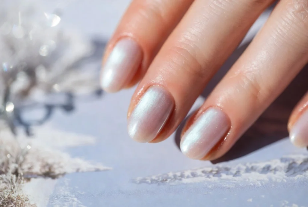 Frosted Pearl and Iridescent Winter Shimmer