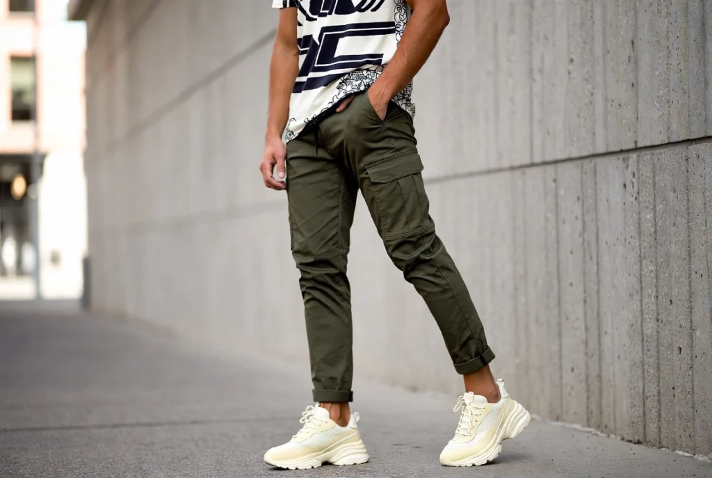 Graphic Tee With Olive Cargo Pants Urban Statement