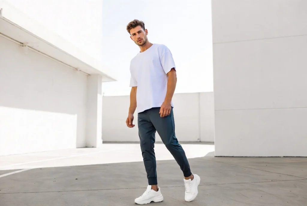 Oversized Tee With Slim Joggers Contemporary Streetwear Balance