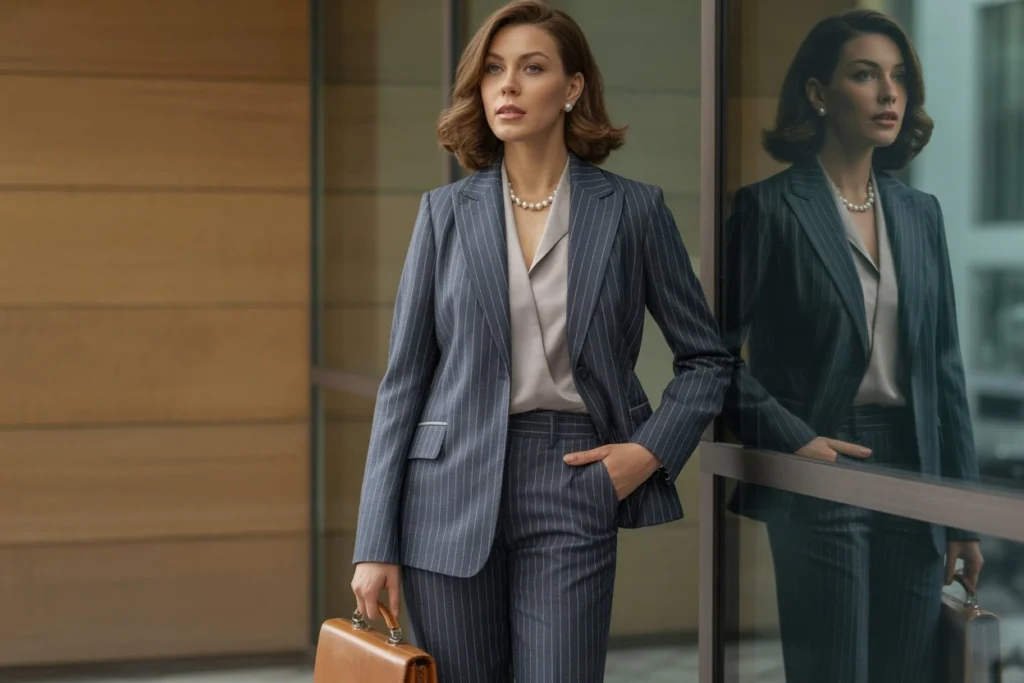 Pinstripe Suit Elegance